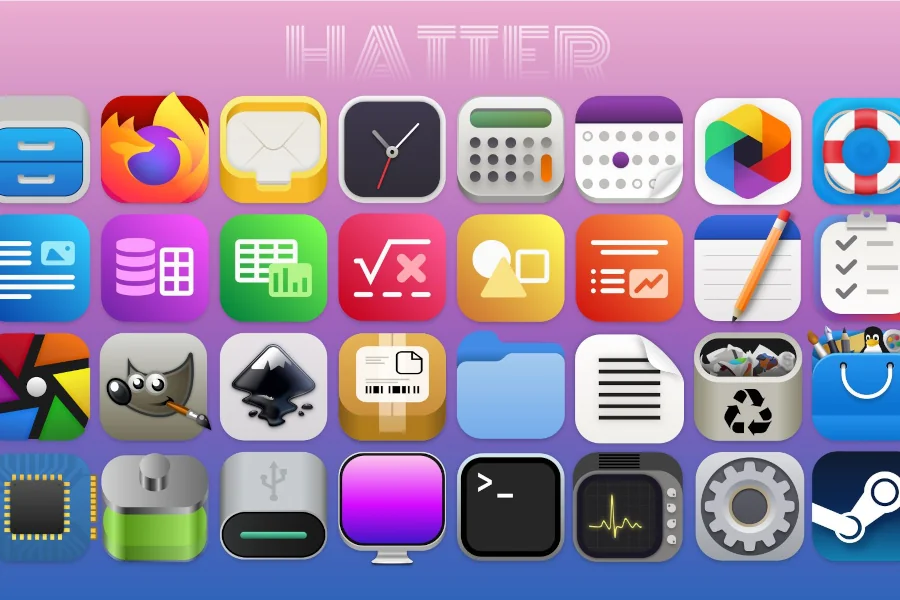 معرفی بسته‌ آیکون Hatter - برای Zorin OS